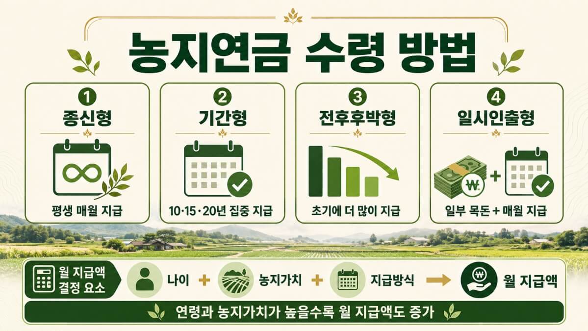 농지연금 수령방법