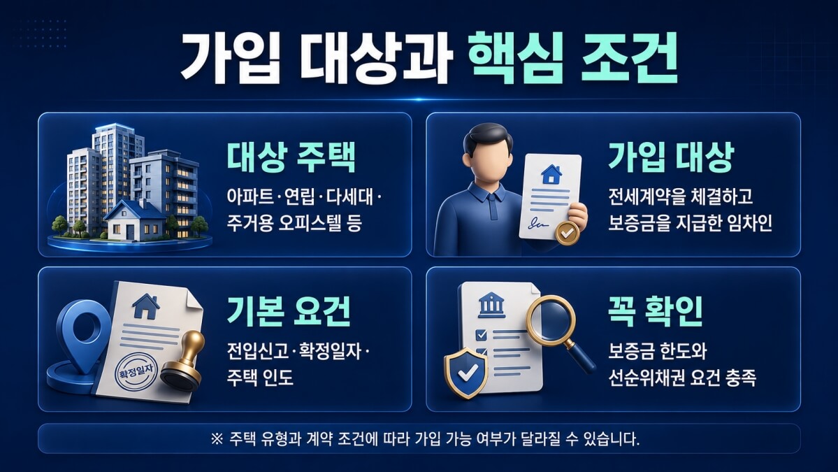 HUG 전세보증금반환보증 가입대상