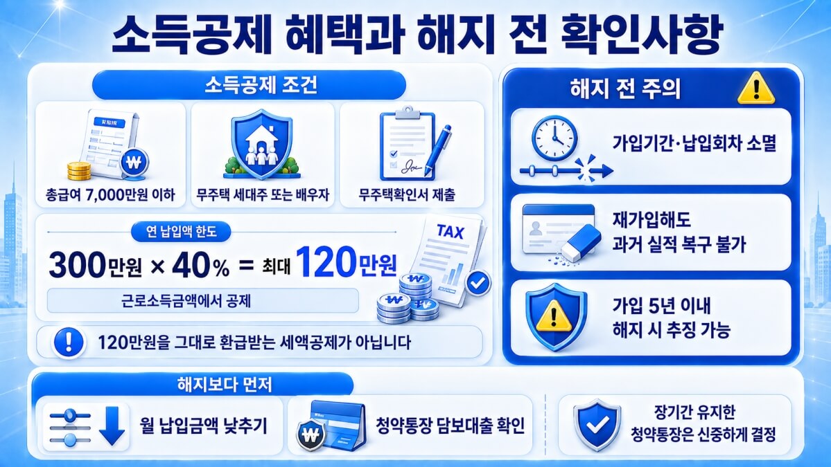주택청약종합저축 소득공제