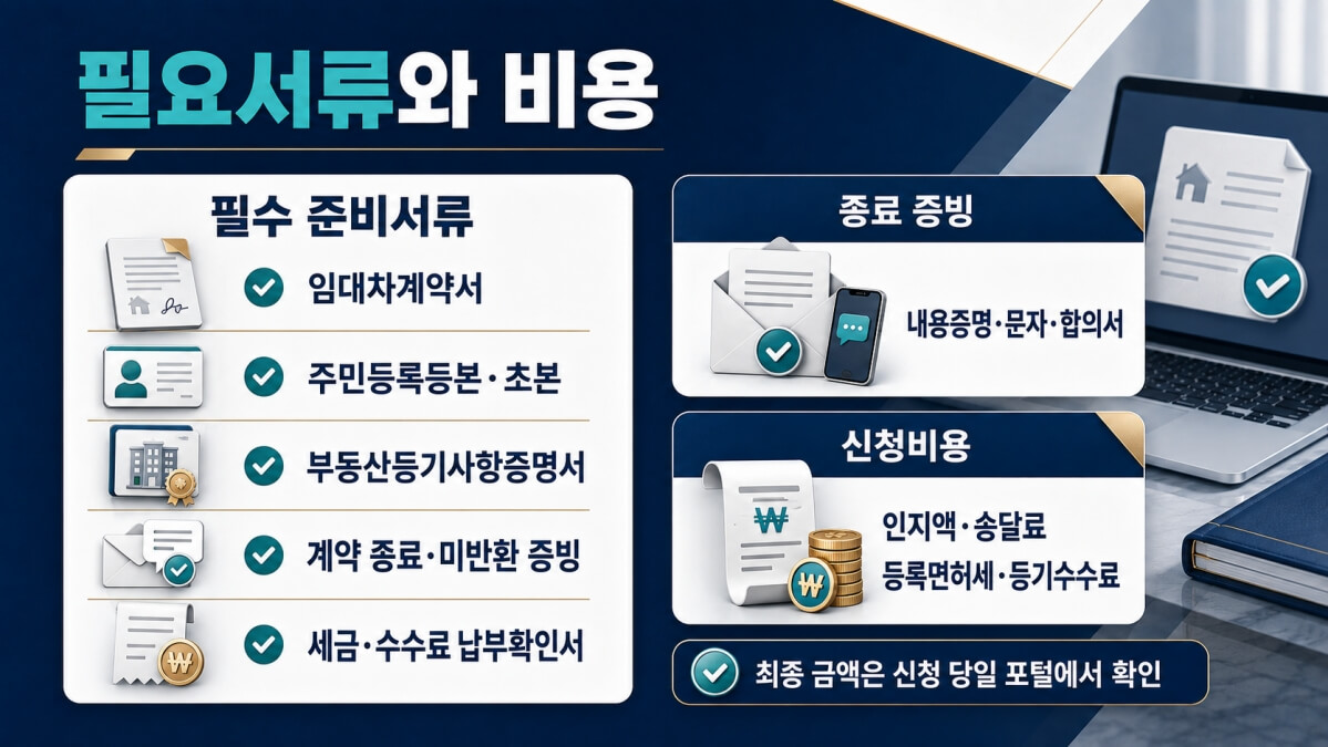 임차권등기명령 인터넷 신청 필요서류