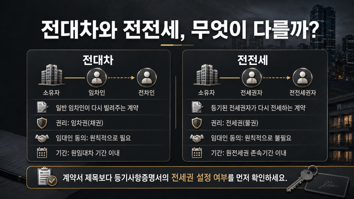 전전세와 전대차?