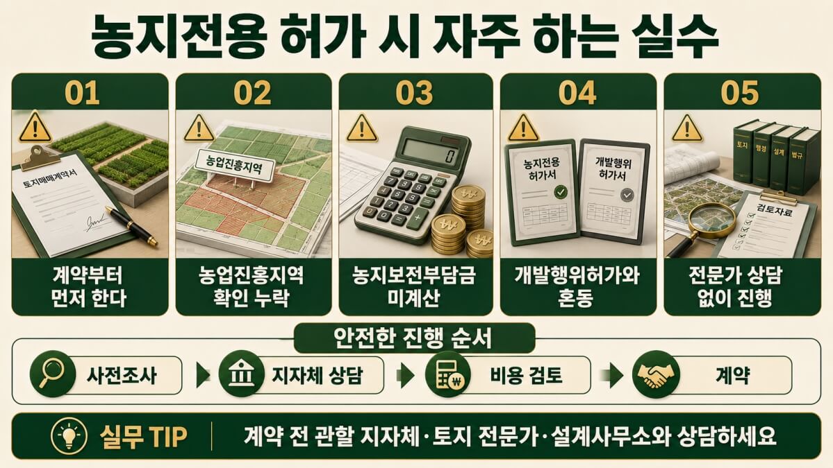 농지전용 허가 시 자주 하는 실수
