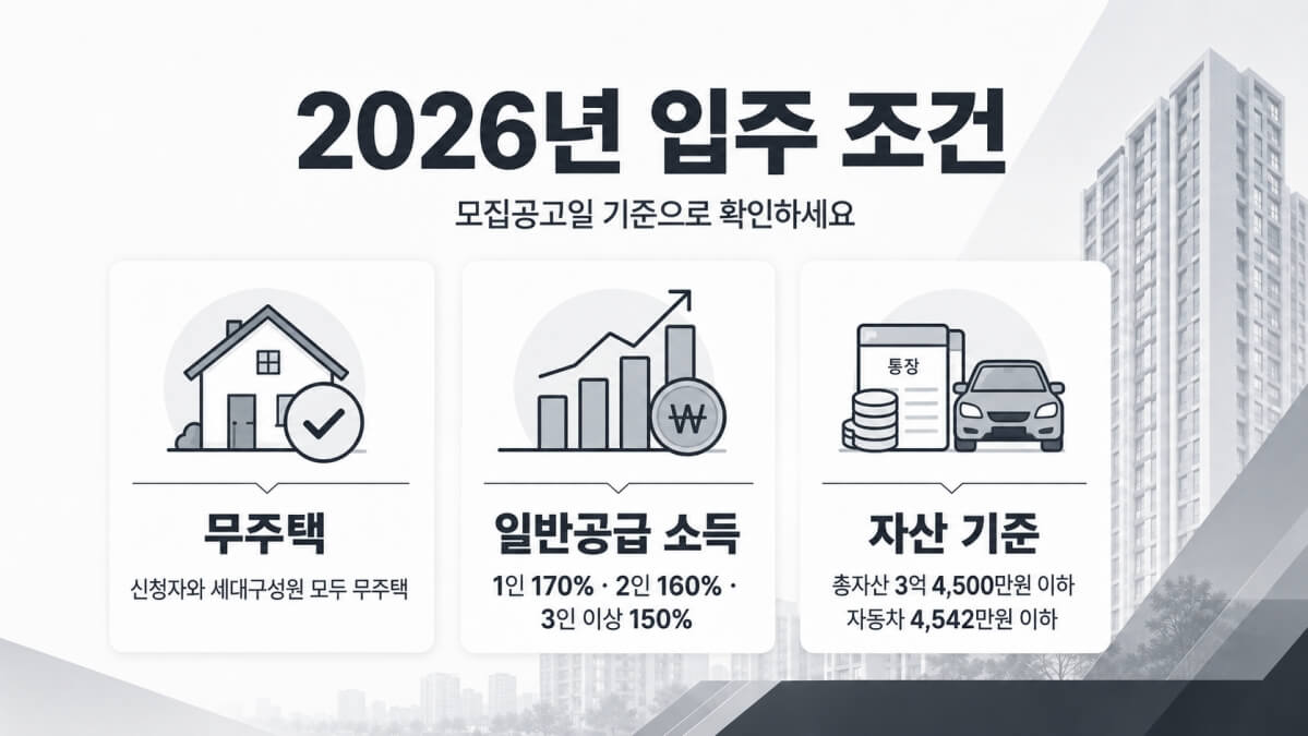 통합공공임대주택 입주조건