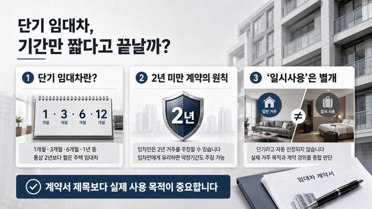 단기 임대차 계약?