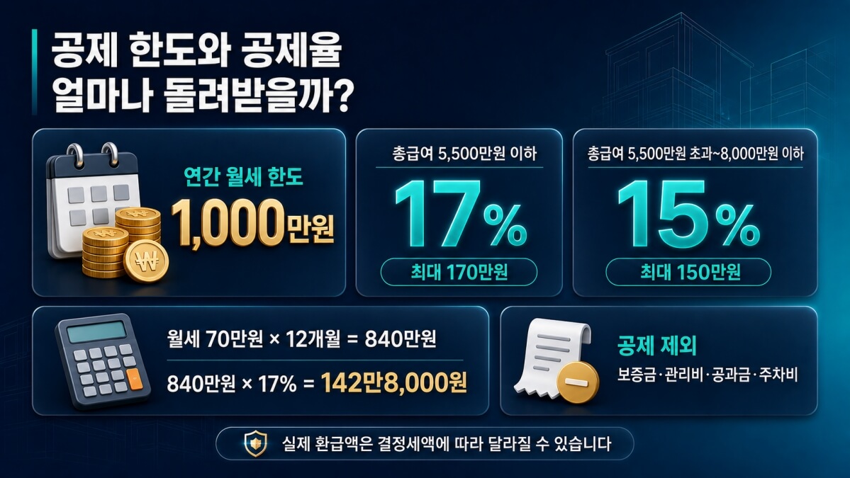 공제 한도 및 공제율