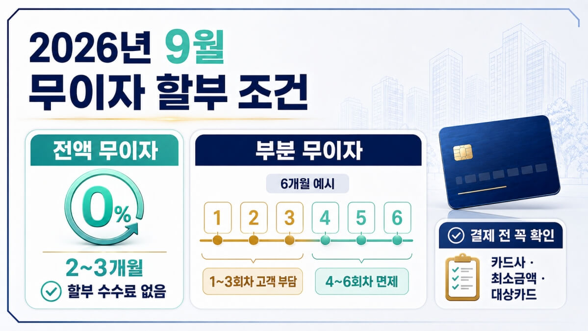 2026년 9월 재산세 카드납부 무이자할부 조건