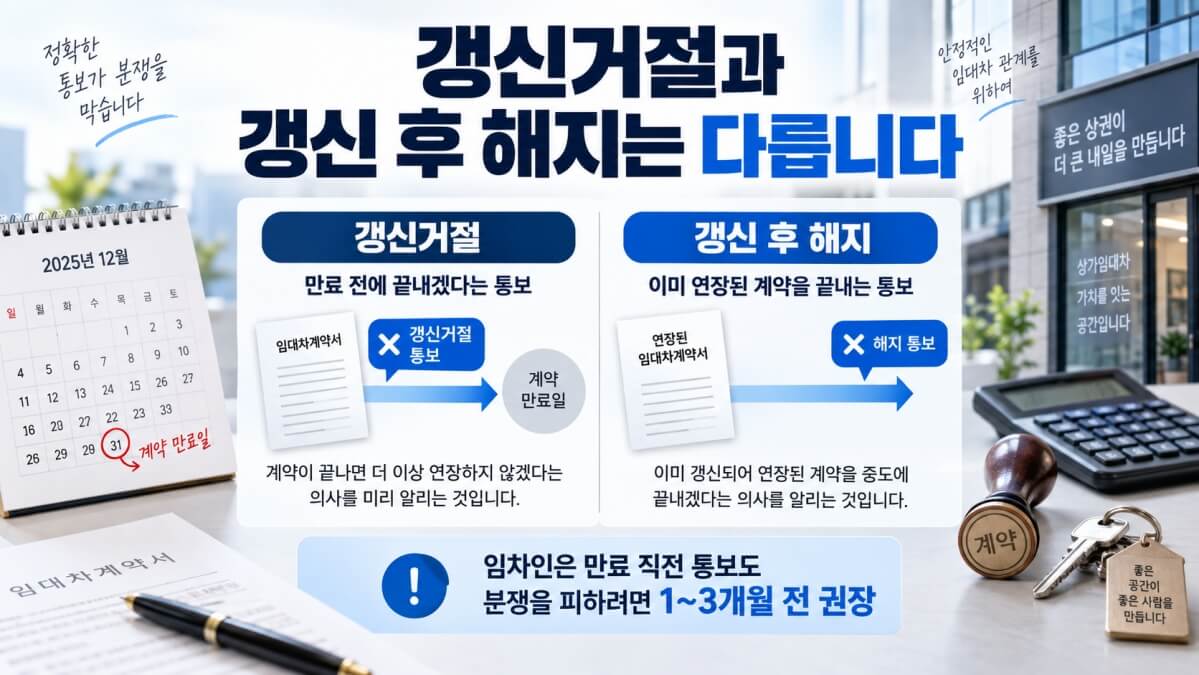 갱신거절과 갱신 후 해지