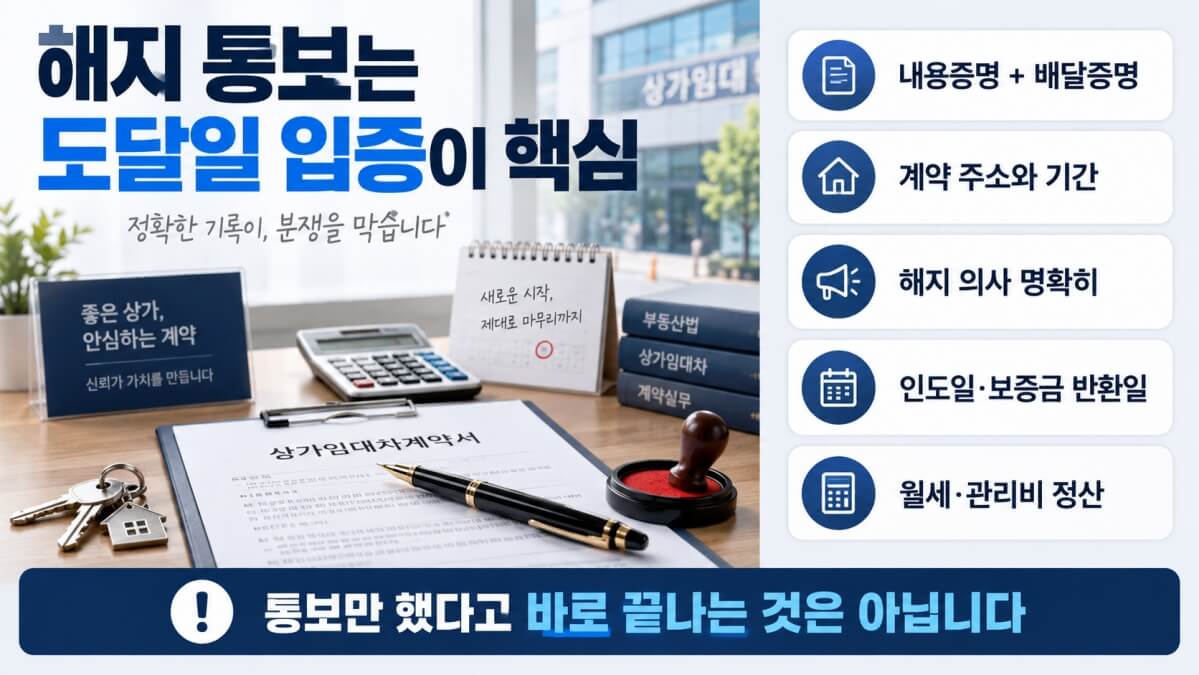 상가 계약 해지 통보 방법