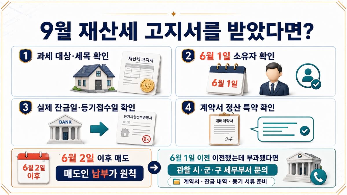 9월 재산세 고지서를 받았다면?