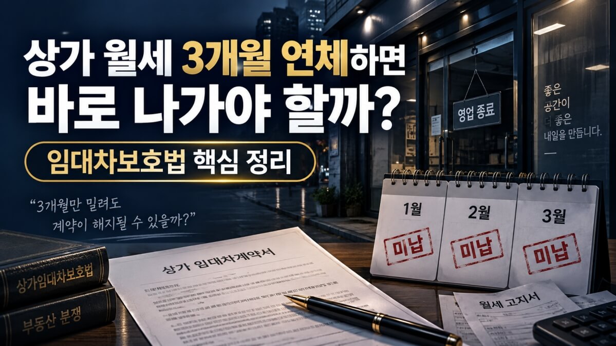 상가 월세 3개월 연체 썸네일