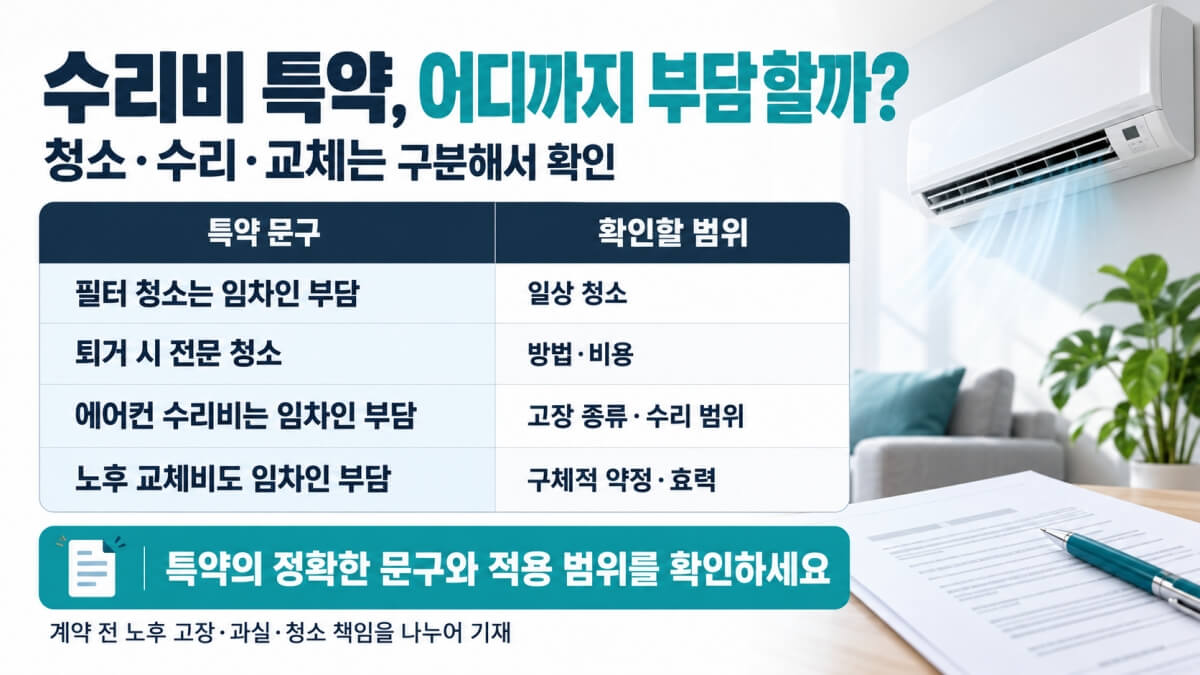 에어컨 수리비 특약