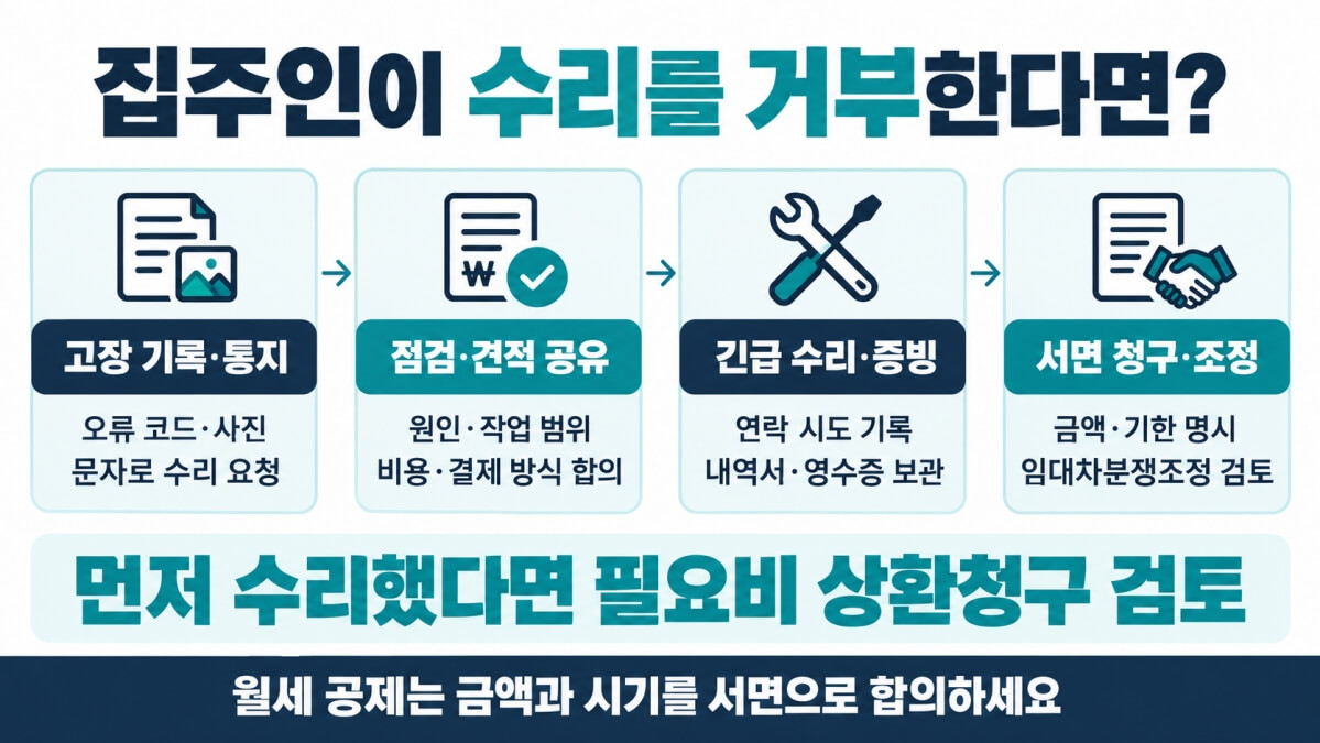 집주인이 수리를 거부한다면
