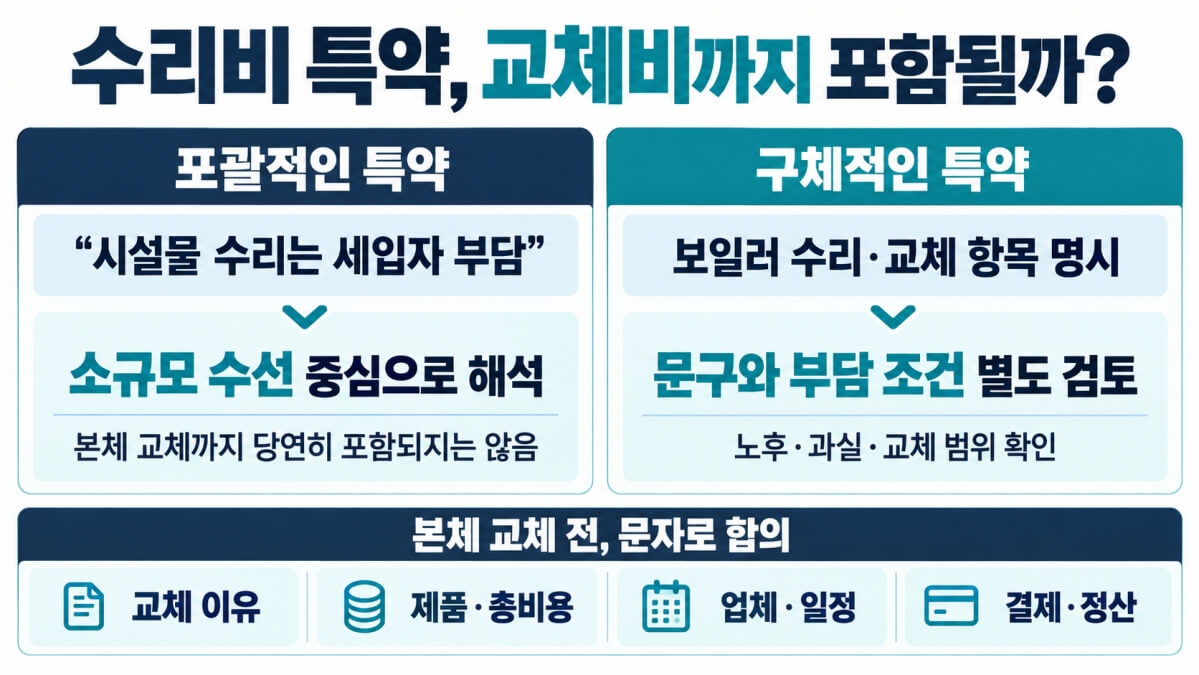 보일러 고장 수리비 특약