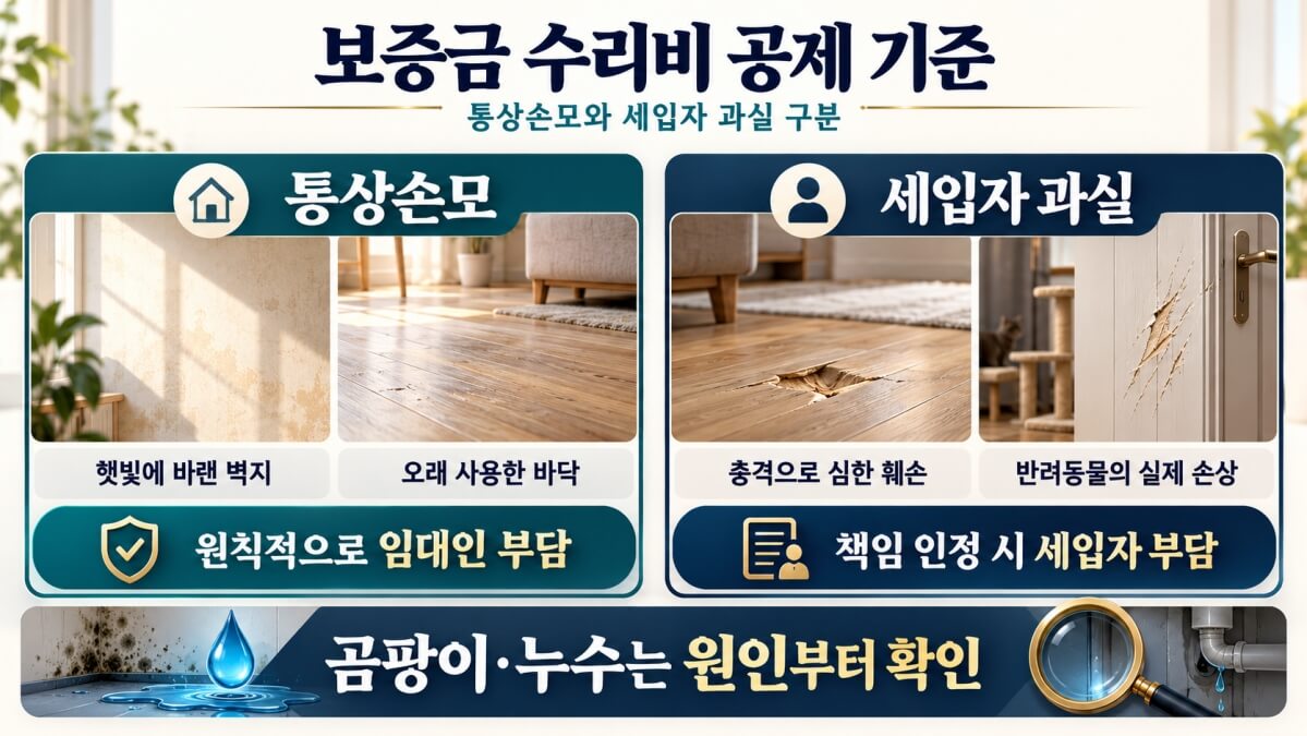 보증금 수리비 공제 기준