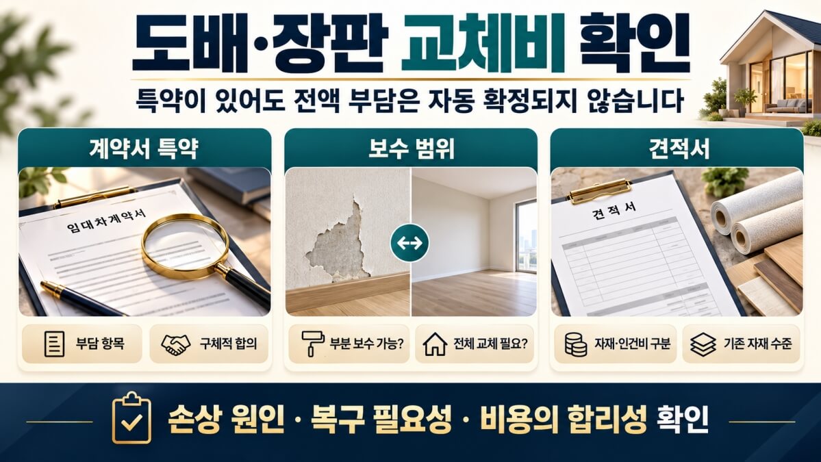 도배 장판 교체비