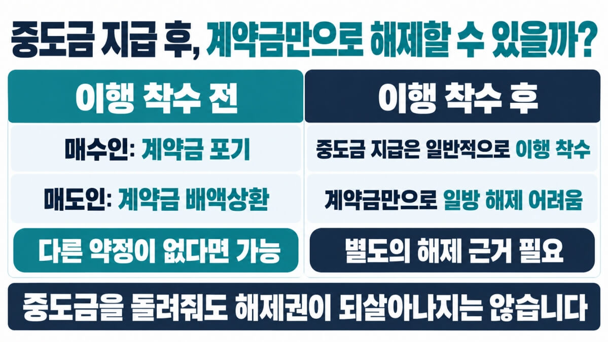 중도금 지급 후 계약해제 가능?