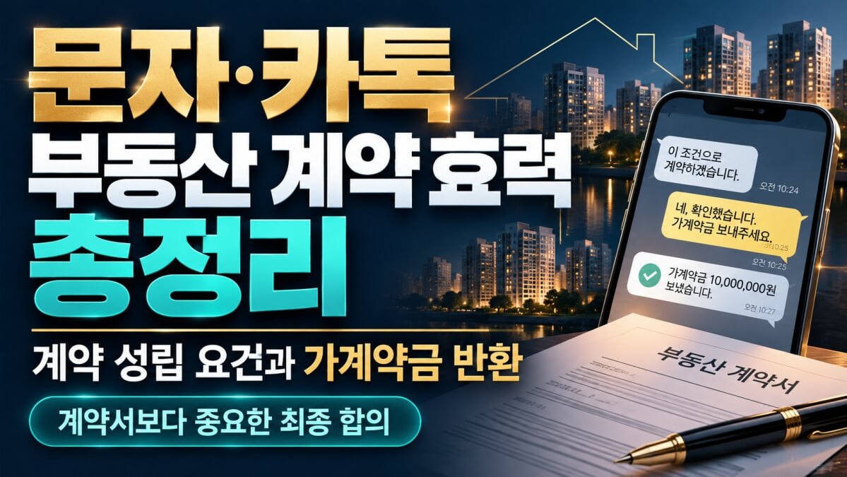 문자·카톡 부동산 계약 효력 썸네일