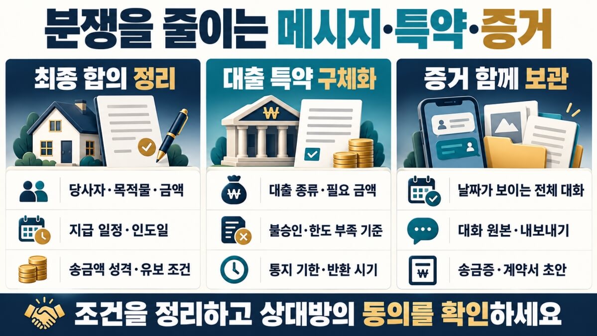 문자·카톡 부동산 계약 특약
