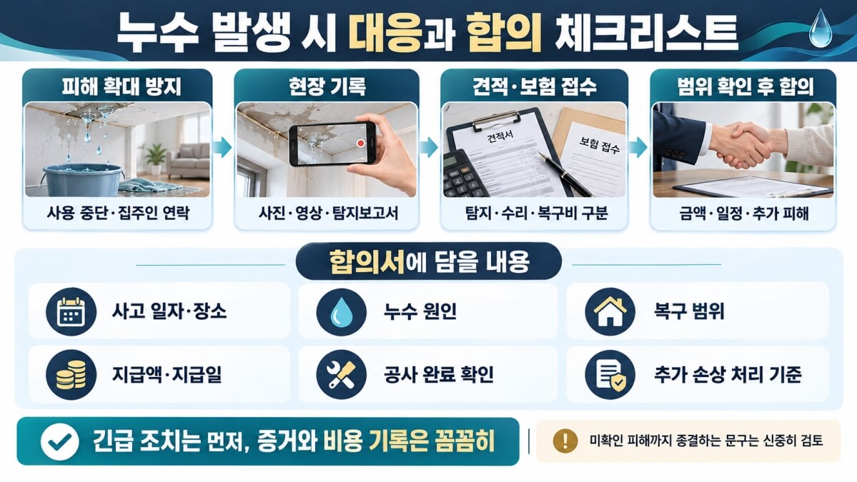 누수 발생 시 대응 순서