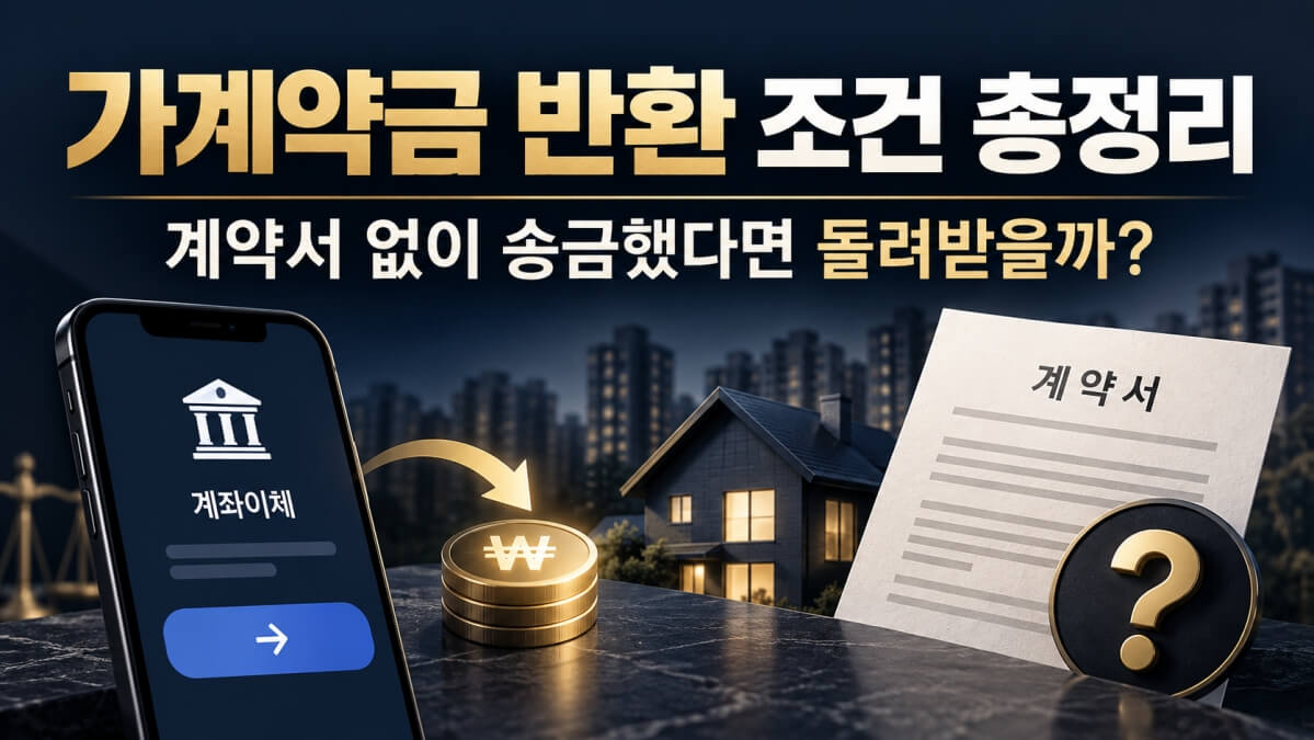 가계약금 반환 조건 썸네일