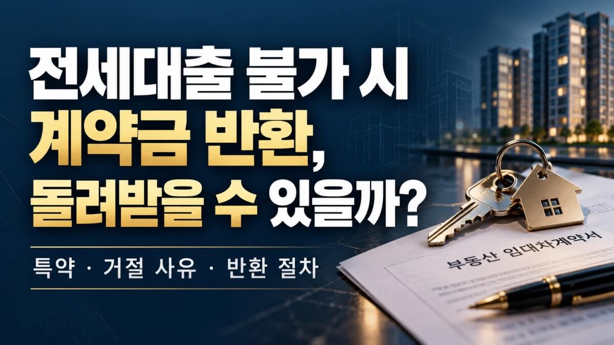 전세대출 불가 시 계약금 반환 썸네일