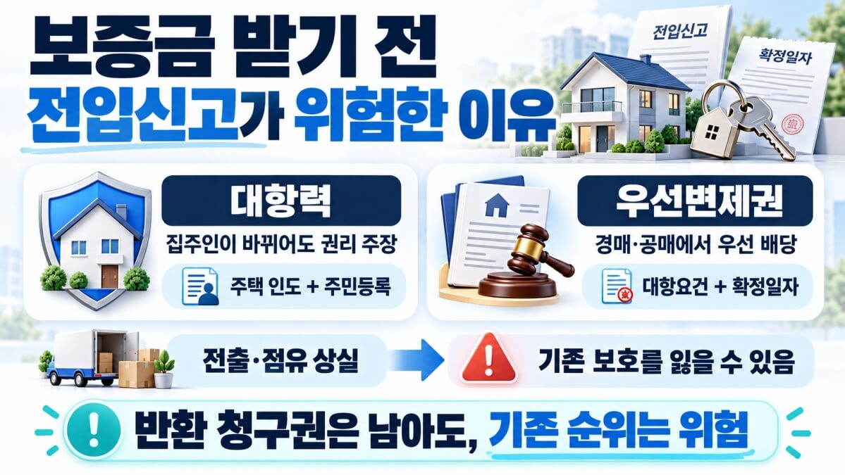보증금 받기 전 전입신고 위험한 이유