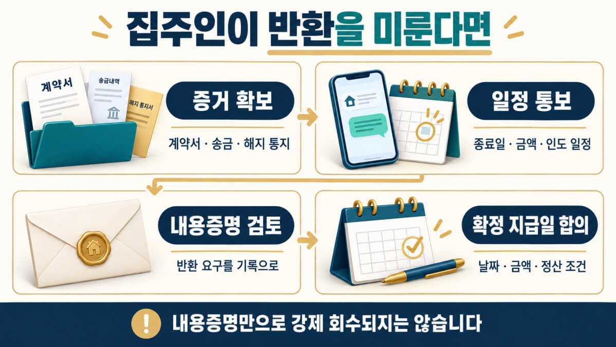 집주인 보증금 반환 미룰 때