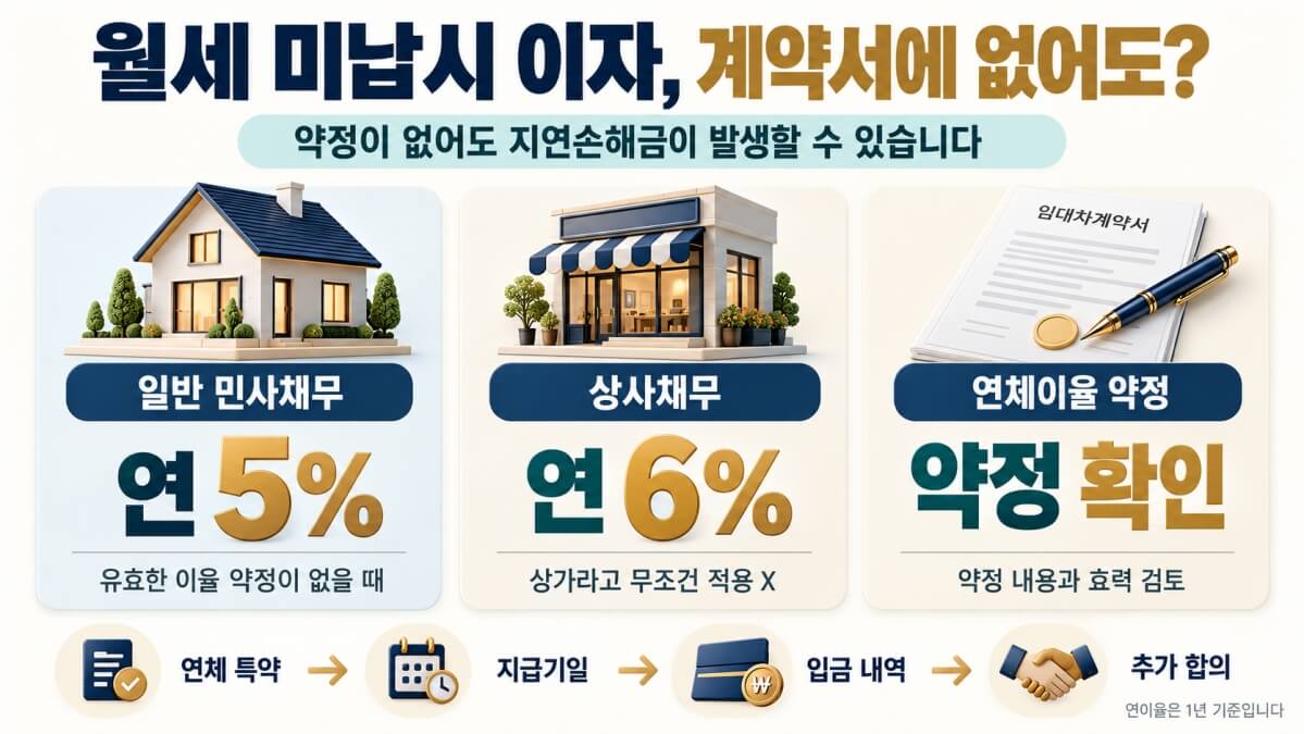 월세 미납시 이자 내야할까?