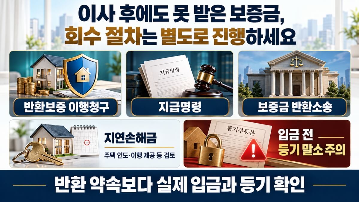 보증금 못받고 이사 회수 절차