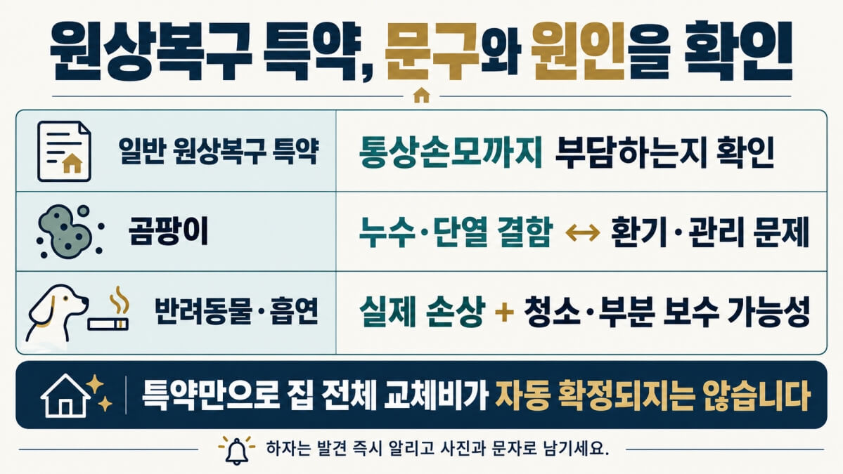 도배·장판 원상복구 특약