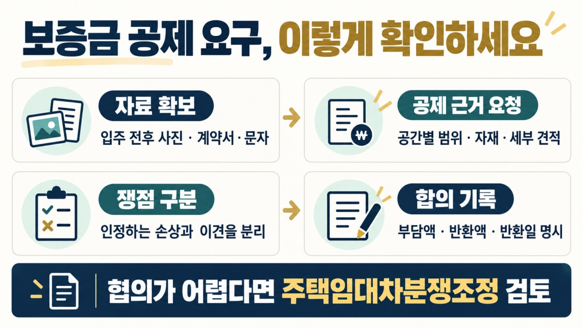 비용 보증금 공제